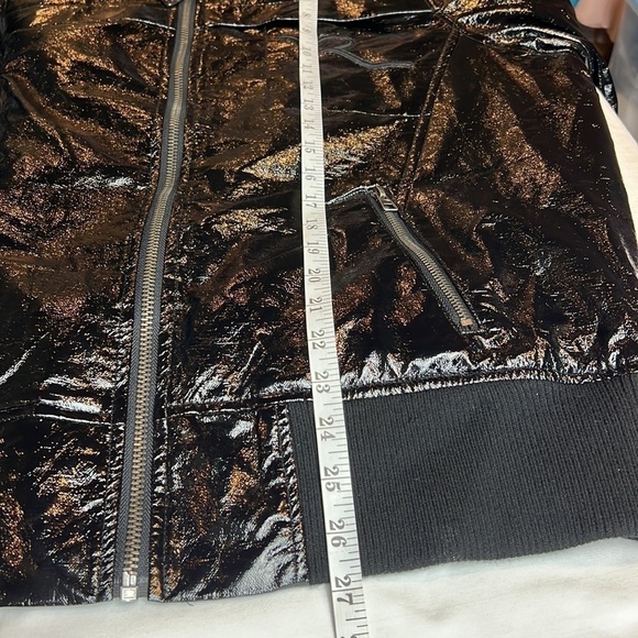 𝅺Rocawear Womens Faux leather Black shiny  1X Retro Vintage Y2K Jacket - Picture 12 of 12